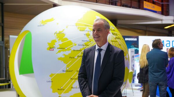 Мартин Гаусс, председатель правления национального авиаперевозчика airBaltic на выставке Balttour 2019 - Sputnik Latvija
