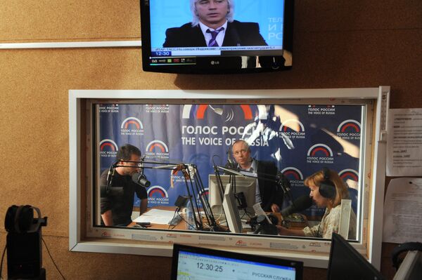 В студии радиостанции Голос России - Sputnik Латвия