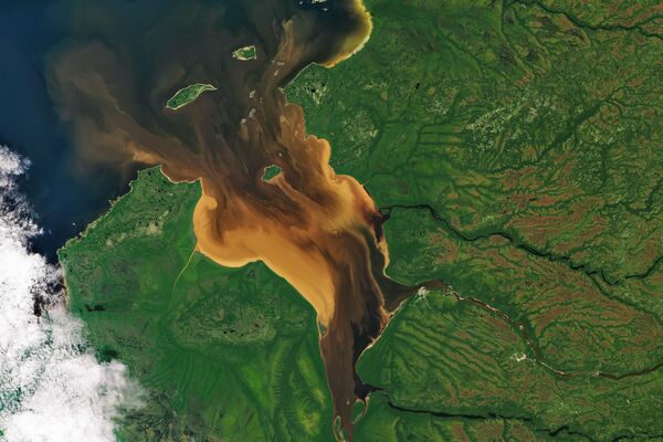 Skats no kosmosa uz Ruperta līci Ziemeļkvebekā, Kanāda - Sputnik Latvija