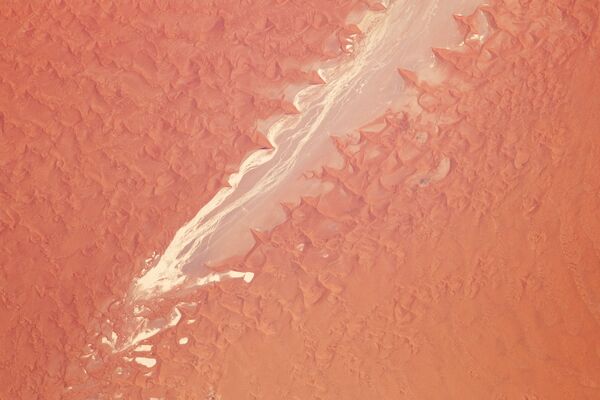 Skats no kosmosa uz Caučabas upi un Sossusvleja ezeru Namībijā - Sputnik Latvija