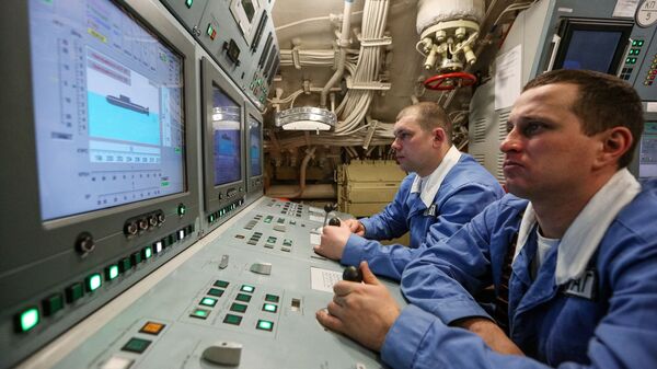 Центральный пост атомной подводной лодки, архивное фото - Sputnik Латвия