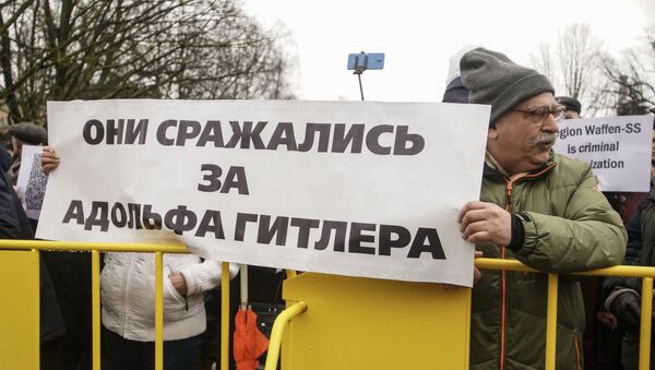Шествие легионеров в Риге 16 марта 2019 - Sputnik Latvija