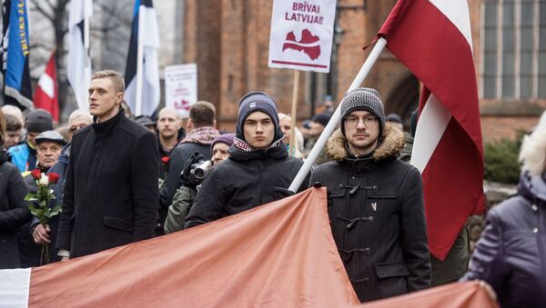 Шествие легионеров в Риге 16 марта 2019 - Sputnik Latvija