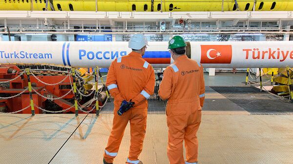 Символический сварной шов Турецкого потока - Sputnik Latvija