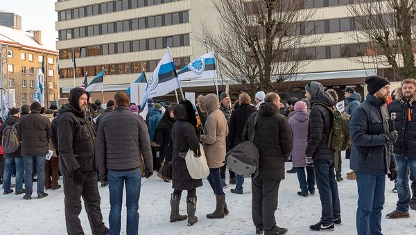 Совместный митинг EKRE и движения Умная и здоровая Эстония - Sputnik Латвия