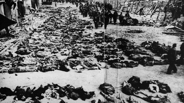 Расстрелянные в срочном порядке 2000 узников фашисткого концлагеря Клоога на территории оккупированной Эстонии во время Великой Отечественной войны, 1944 год - Sputnik Latvija