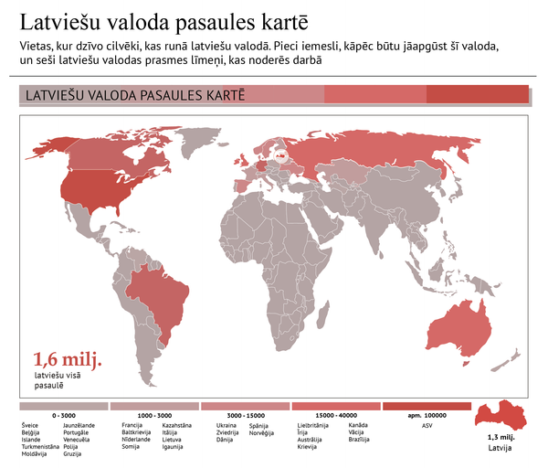 Latviešu valoda pasaules kartē Latviešu valoda pasaules kartē - Sputnik Latvija