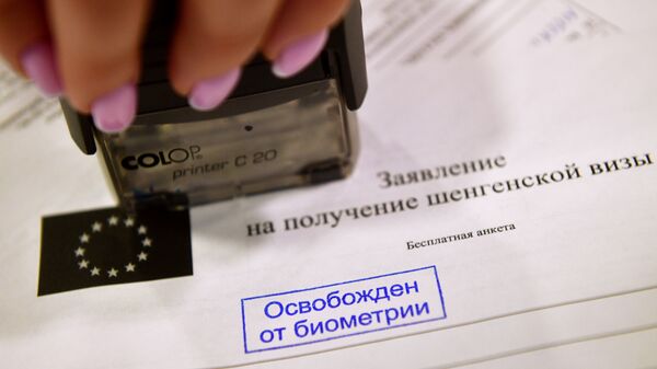Печать Освобождение от биометрии на заявление на получение шенгенской визы - Sputnik Latvija