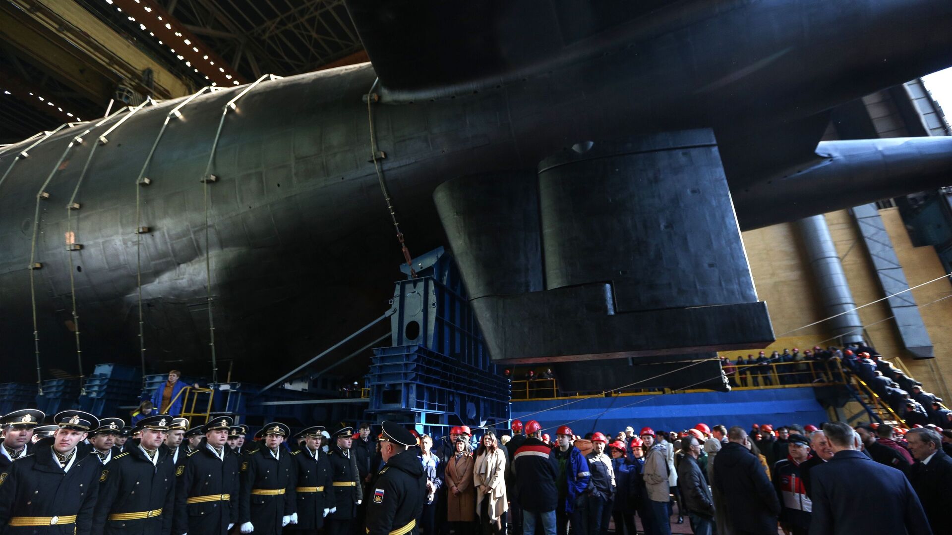 Спуск на воду атомной подводной лодки Белгород - Sputnik Латвия, 1920, 21.07.2022
