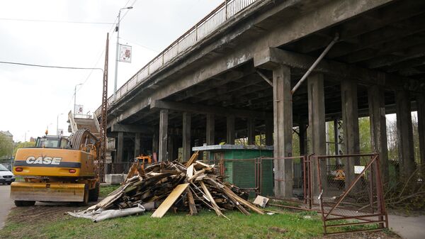 Ремонтные работы на Брасовском мосту в Риге - Sputnik Латвия