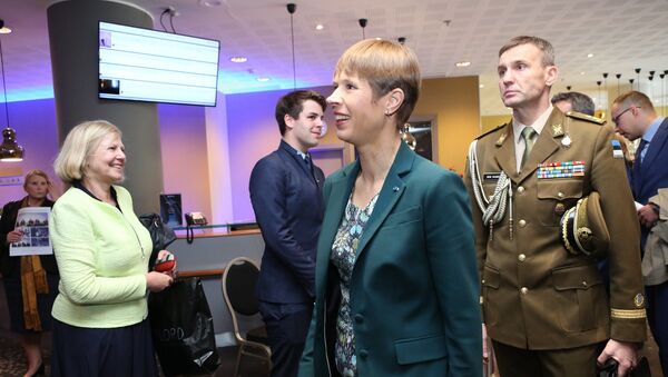 Президент Эстонии Керсти Кальюлайд на конференция имени Леннарта Мери - Sputnik Латвия
