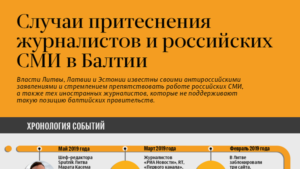 Случаи притеснения российских СМИ в странах Балтии - Sputnik Латвия