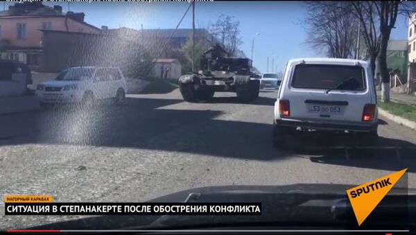 Ситуация в Степанакерте после обострения конфликта - Sputnik Латвия