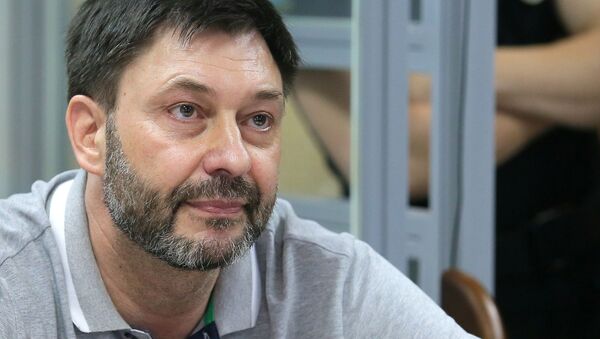 Заседание суда по делу журналиста К. Вышинского в Киеве - Sputnik Латвия