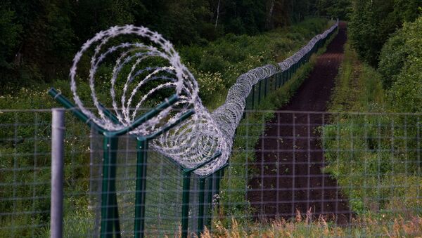 Забор на границе Латвии и России - Sputnik Латвия