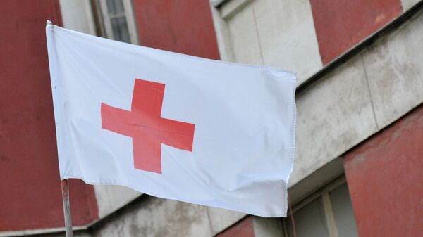 Флаг организации Красный крест  - Sputnik Латвия