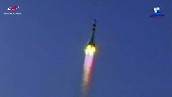 Тринадцатый пуск - к удаче: видео старта Прогресса в рекордный полет - Sputnik Латвия
