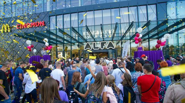 Открытие нового корпуса торгового центра Alfa - Sputnik Латвия