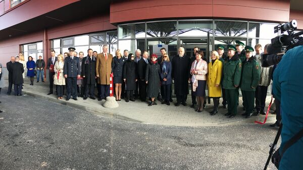 На открытии контрольно-пропускного пункта Виентули На открытии контрольно-пропускного пункта Виентули - Sputnik Латвия
