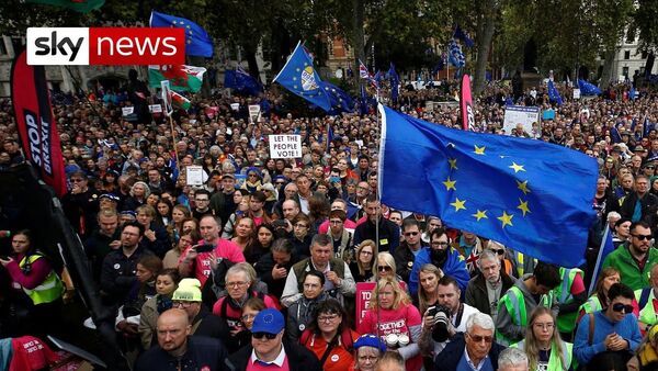 Масштабный марш против Brexit прошел в Лондоне - Sputnik Латвия