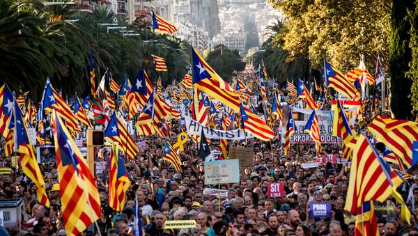 Акции протеста в Барселоне - Sputnik Latvija