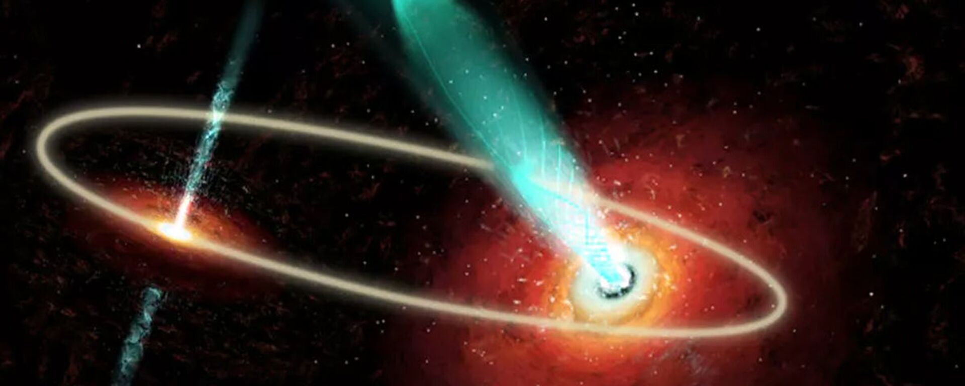 Пара сверхмассивных черных дыр в центре галактики OJ 287 - Sputnik Latvija, 1920, 01.01.2020