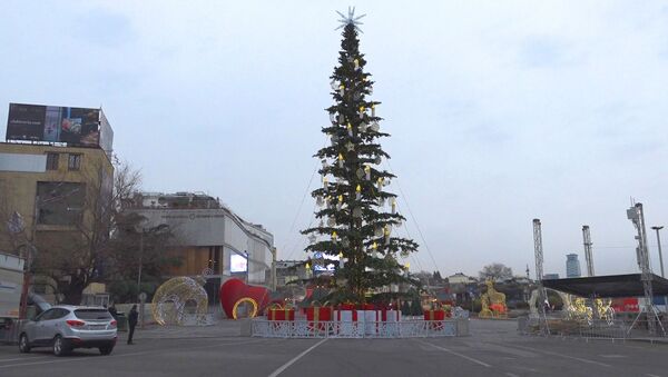 Елки-палки: почему новогодняя ель в Тбилиси стала темой для шуток - Sputnik Латвия