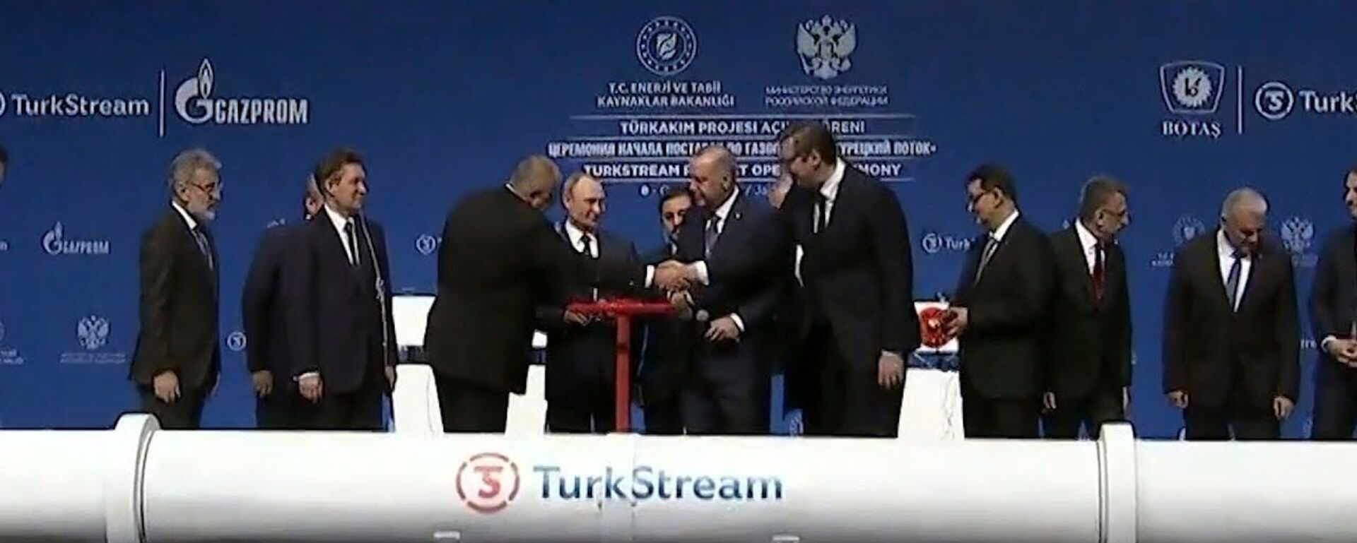 Путин и Эрдоган запустили Турецкий поток - Sputnik Латвия, 1920, 09.01.2020
