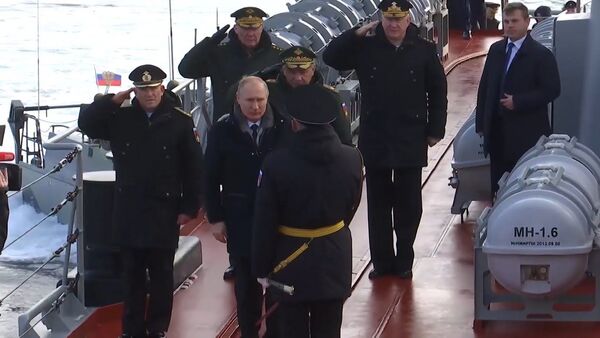 Корабли и ракеты у берегов Крыма: Путин лично наблюдал за учениями - Sputnik Латвия