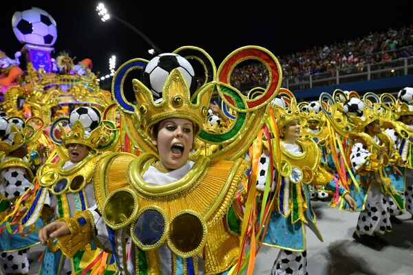 Открытие бразильского карнавала в Сан-Паулу, Бразилия - Sputnik Латвия