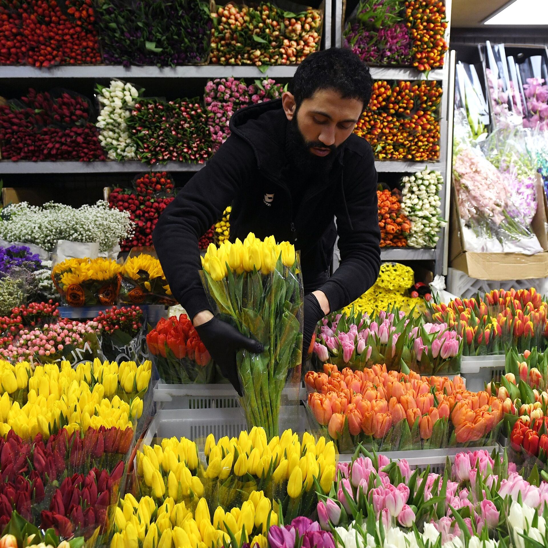 Тюльпаны на Рижском рынке