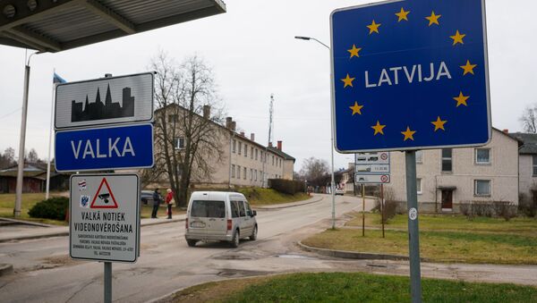 Латвийско-эстонская граница в Валке-Валге - Sputnik Latvija