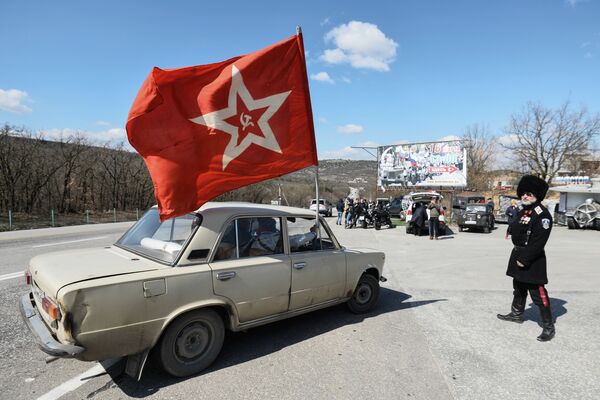 Krimas atkalapvienošanās ar Krieviju 6. gadadienas svinības Simferopolē - Sputnik Latvija
