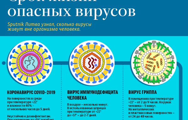 Срок жизни опасных вирусов - Sputnik Латвия