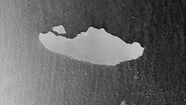 Снимок спутника Sentinel-1 айсберга А-68, сделанный 23 апреля 2020 года  - Sputnik Latvija
