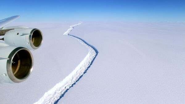 Вид на трещину на шельфовом леднике Ларсена - Sputnik Latvija