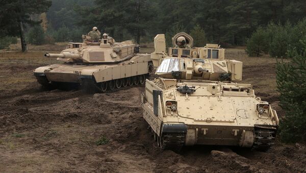 NATO valstu tanki Abrams un Bradley Ādažu poligonā. Foto no arhīva - Sputnik Latvija