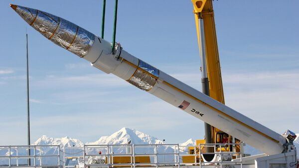 Наземная ракета-перехватчик на комплексе противоракетной обороны США Наземная ракета-перехватчик на комплексе противоракетной обороны США - Sputnik Латвия