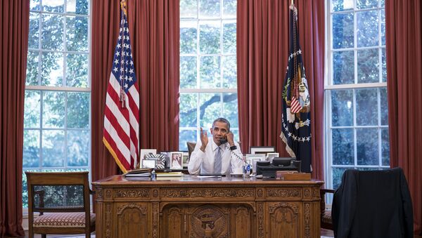 Барак Обама в Белом доме - Sputnik Латвия