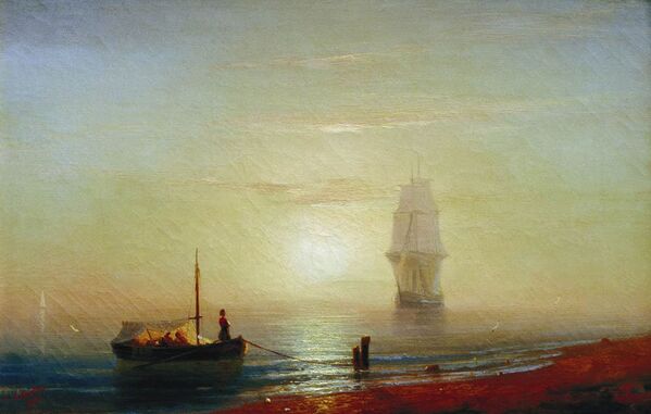 Иван Константинович Айвазовский, Закат солнца на море (1848) - Sputnik Латвия