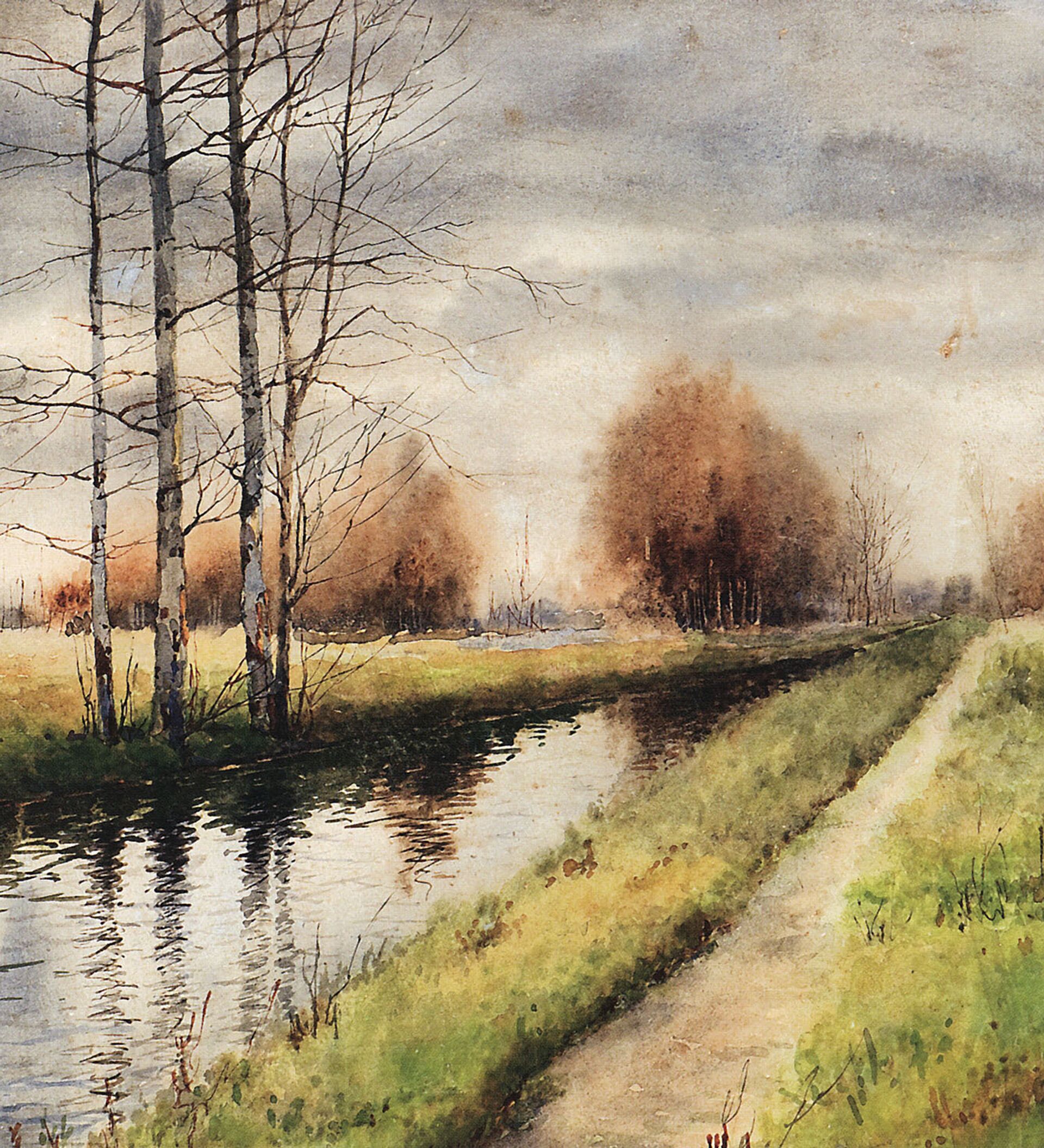 Пейзаж с передачей утреннего настроения. Левитан осенний пейзаж 1880.