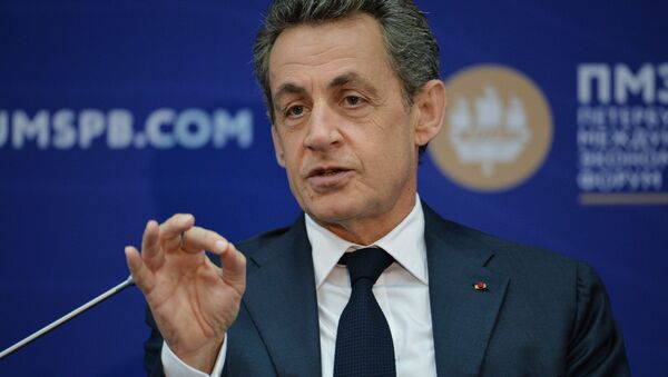 Беседа с экс-президентом Франции Н. Саркози в рамках ПМЭФ - Sputnik Латвия