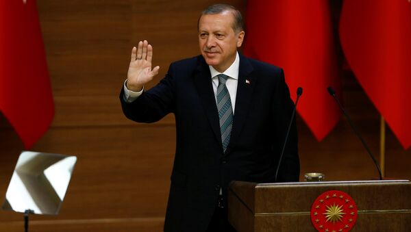 Президент Турции Реджеп Тайип Эрдоган. - Sputnik Латвия