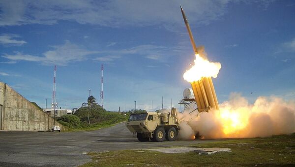 Высокотехнологичная противоракетная система THAAD, предназначенная для перехвата баллистических ракет - Sputnik Latvija