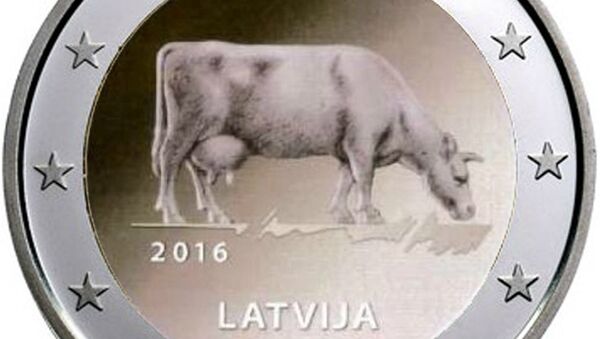 Монета Сельское хозяйство Латвии. - Sputnik Латвия