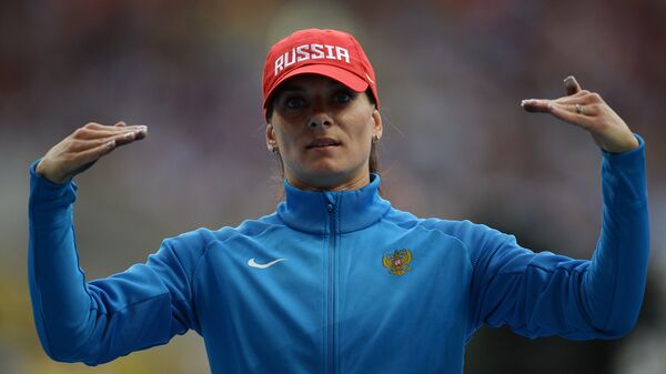 Krievijas olimpiskā čempione kārtslēkšanā Jeļena Isinbajeva. Foto no arhīva - Sputnik Latvija