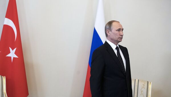 Встреча президентов России и Турции В. Путина и Р. Эрдогана в Санкт-Петербурге - Sputnik Латвия