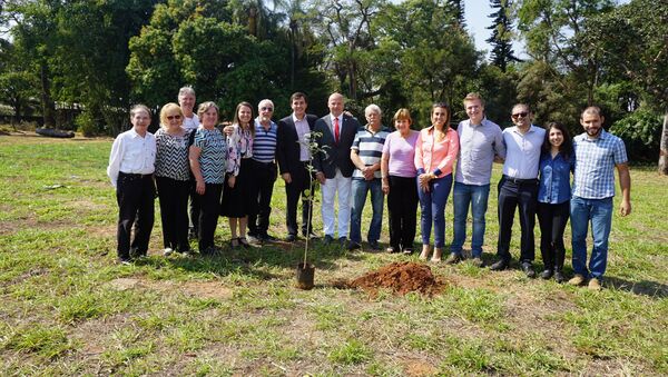Раймондс Бергманис посадил дерево в Бразилии - Sputnik Латвия
