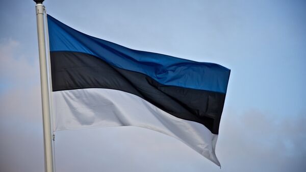 Эстонский флаг. Иллюстративное фото. - Sputnik Latvija