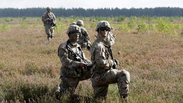 Американский десант во время учений Bayonet Strike в Адажи - Sputnik Латвия